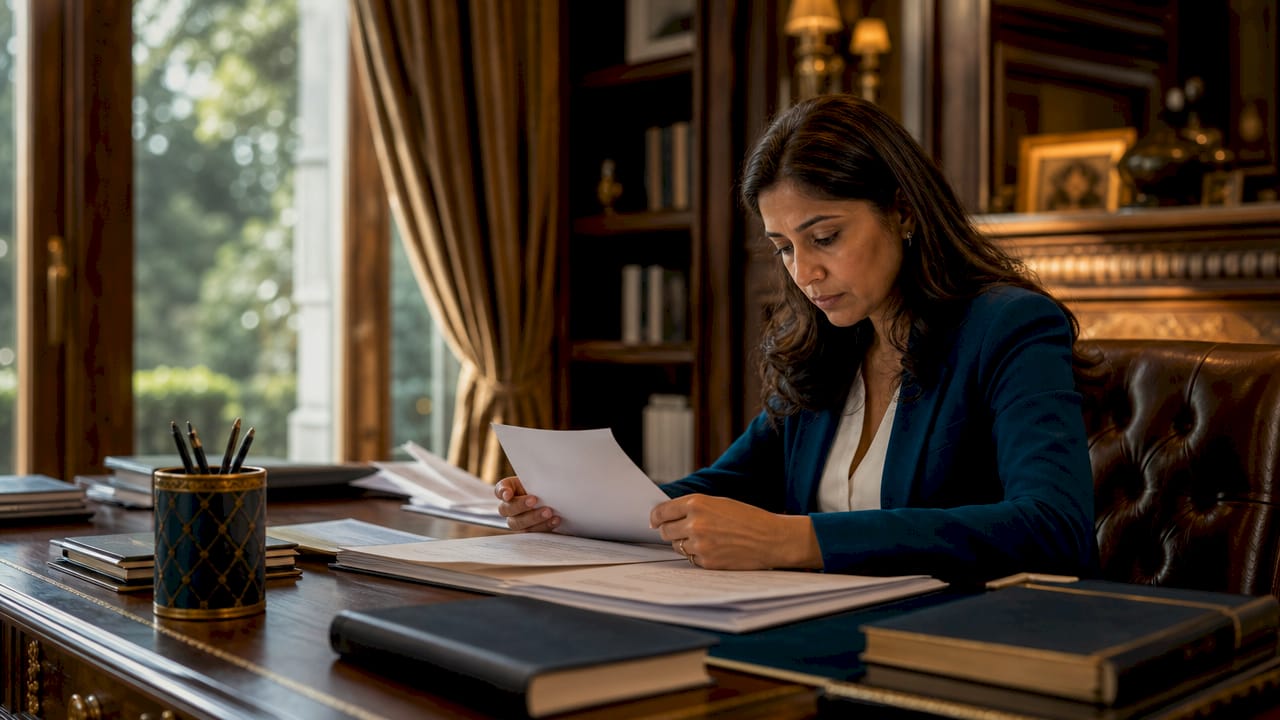 1783942421844_Solicitor-reviewing-estate-and-business-exit-paperwork Solicitor reviewing estate and business exit paperwork