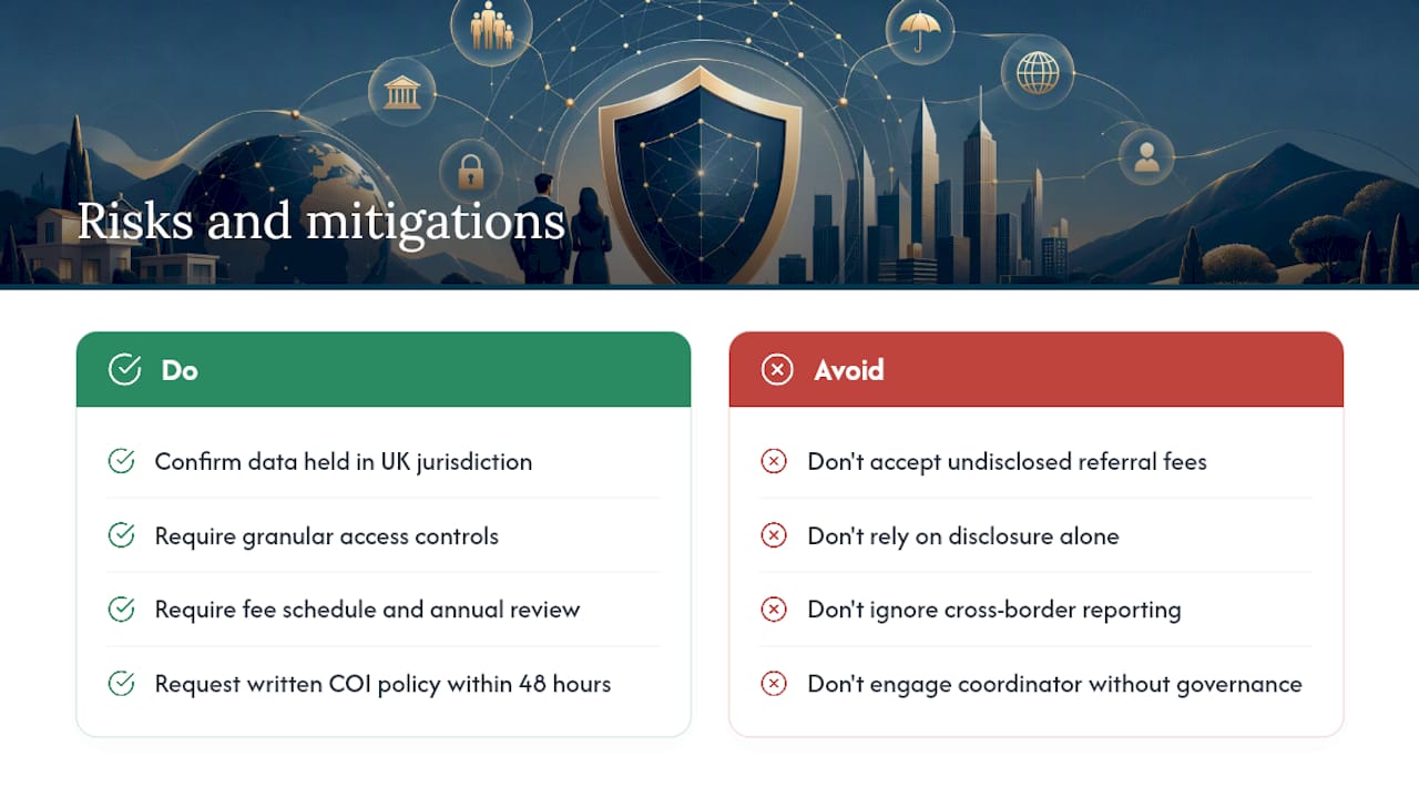 What risks and conflicts should you watch for? — overview diagram