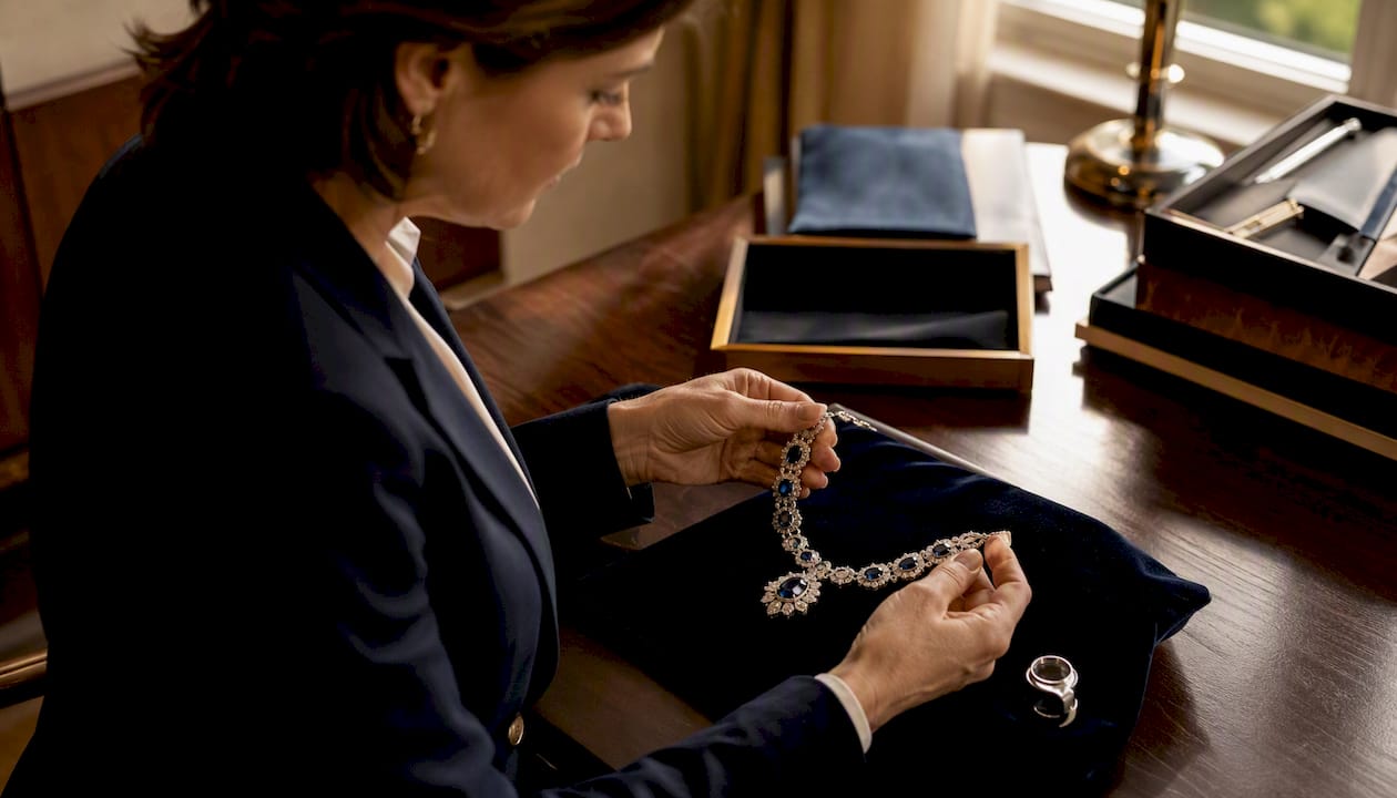 1786306553194_Jewellery-expert-valuing-bespoke-heirloom-necklace Jewellery expert valuing bespoke heirloom necklace